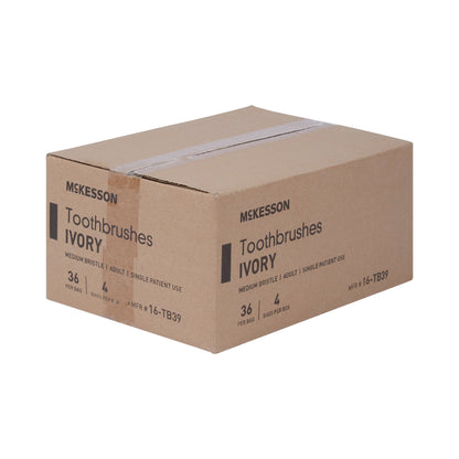 McKesson Toothbrush Ivory Adult Medium (472584_CS)