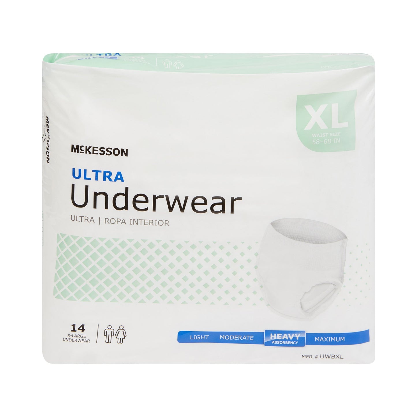 McKesson Ultra Unisex Adult Absorbent Underwear Pull On with Tear Away Seams X-Large Disposable Heavy Absorbency (724918_BG)