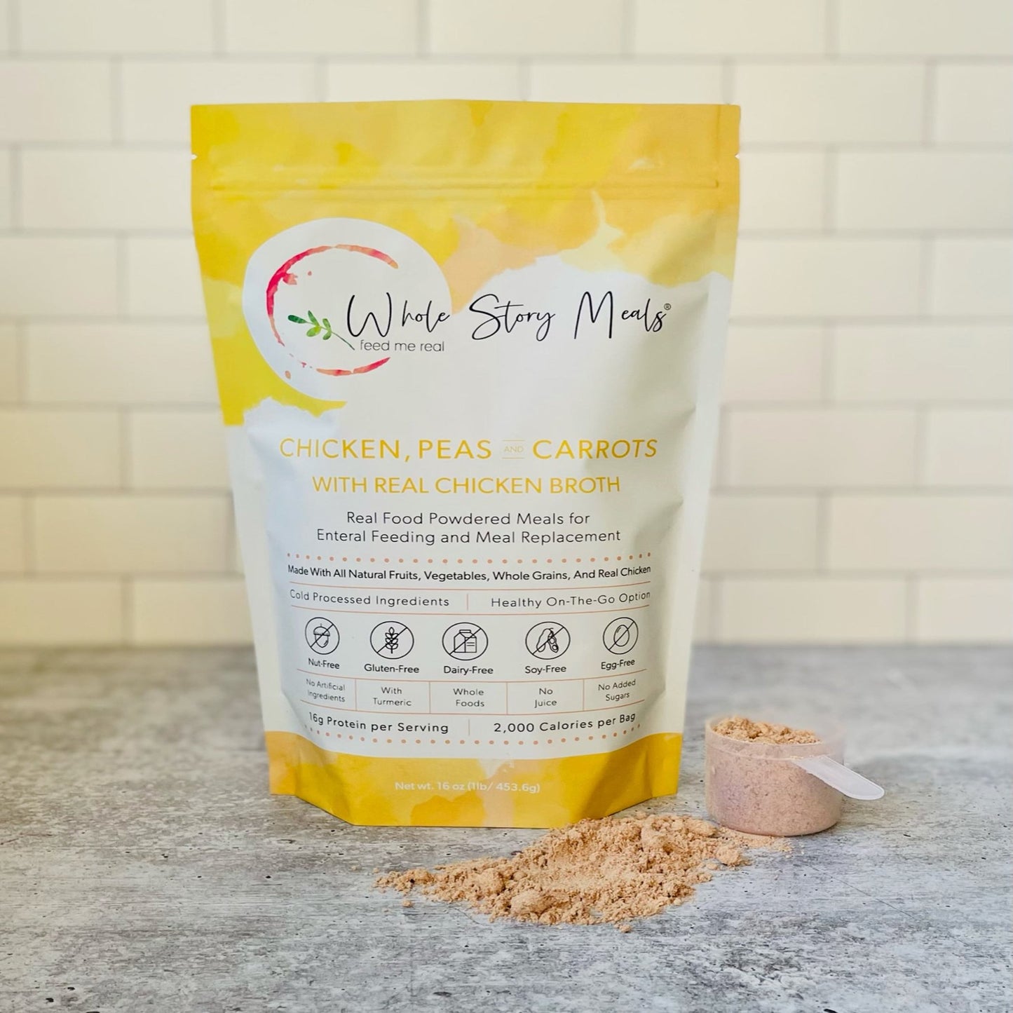 Whole Story Meals Oral Supplement Chicken / Peas / Carrot Flavor 16 oz. Pouch Powder (1223929_EA)