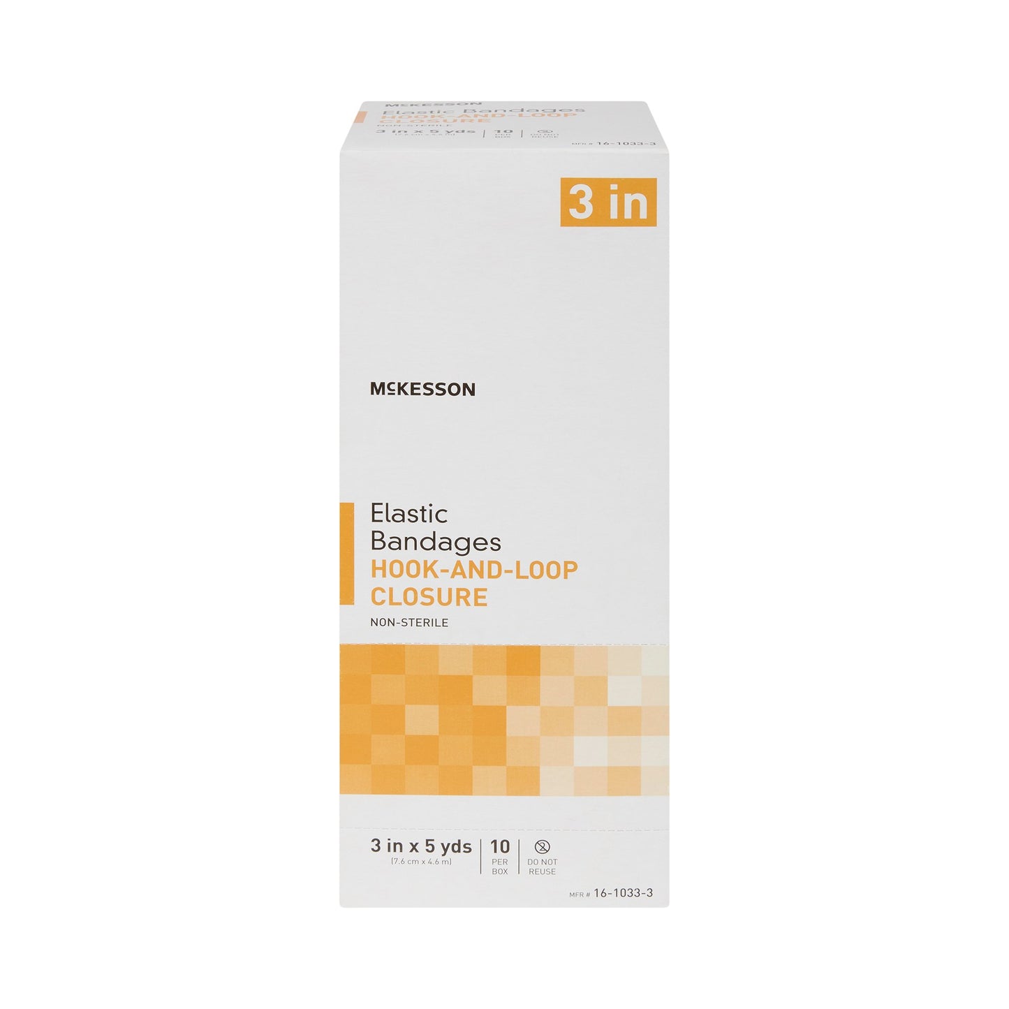 McKesson Elastic Bandage 3 Inch X 5 Yard Single Hook and Loop Closure Tan NonSterile Standard Compression (454619_BX)