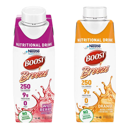 Boost Breeze® Oral Supplement Orange / Wildberry Flavor Liquid 8 oz. Reclosable Carton (1238309_EA)