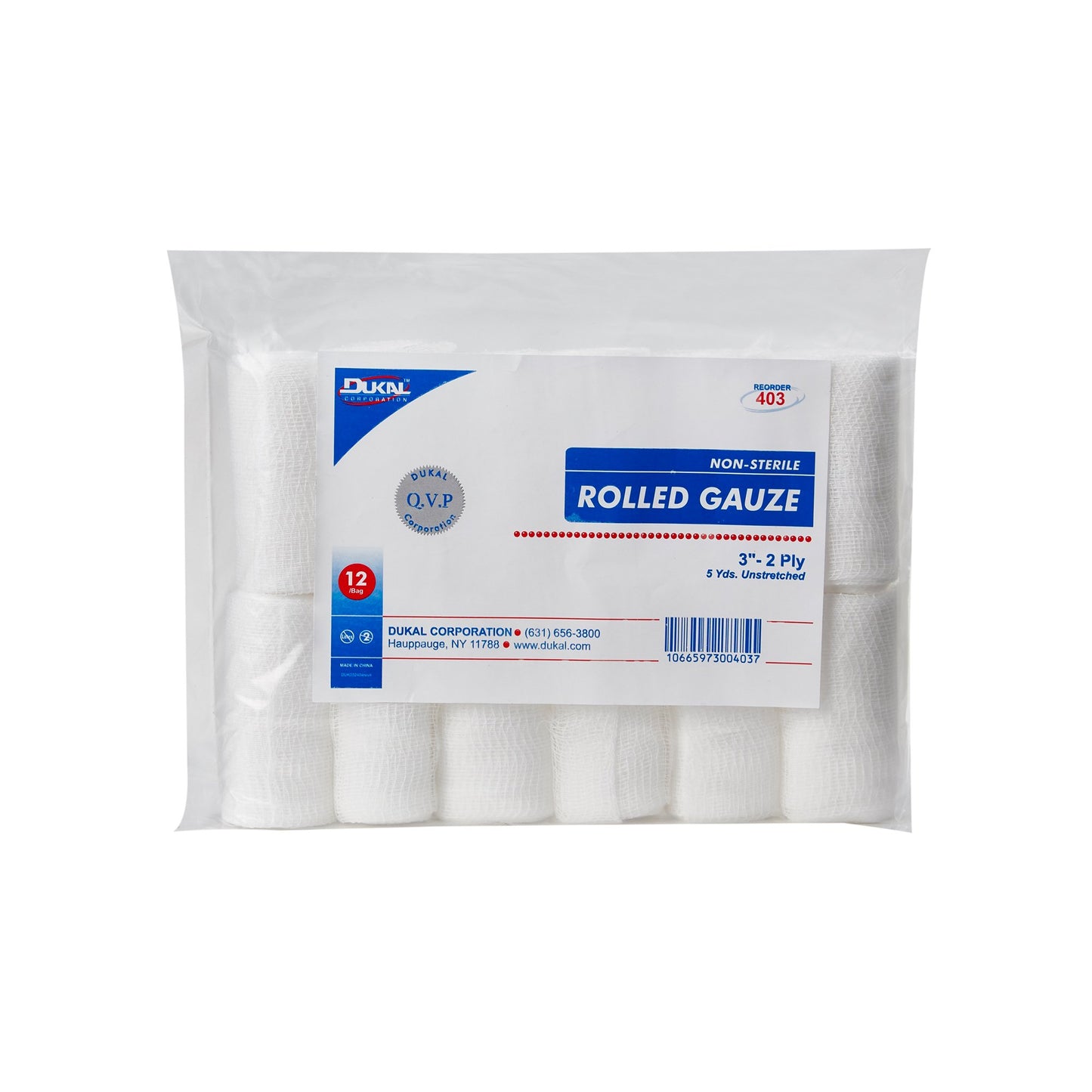 Dukal™ Conforming Bandage 3 Inch X 5 Yard 2-Ply NonSterile 12 per Pack (661766_BG)