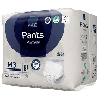 Abena® Premium Pants M3 Unisex Adult Absorbent Underwear Pull On with Tear Away Seams Medium Disposable Heavy Absorbency (1218231_PK)