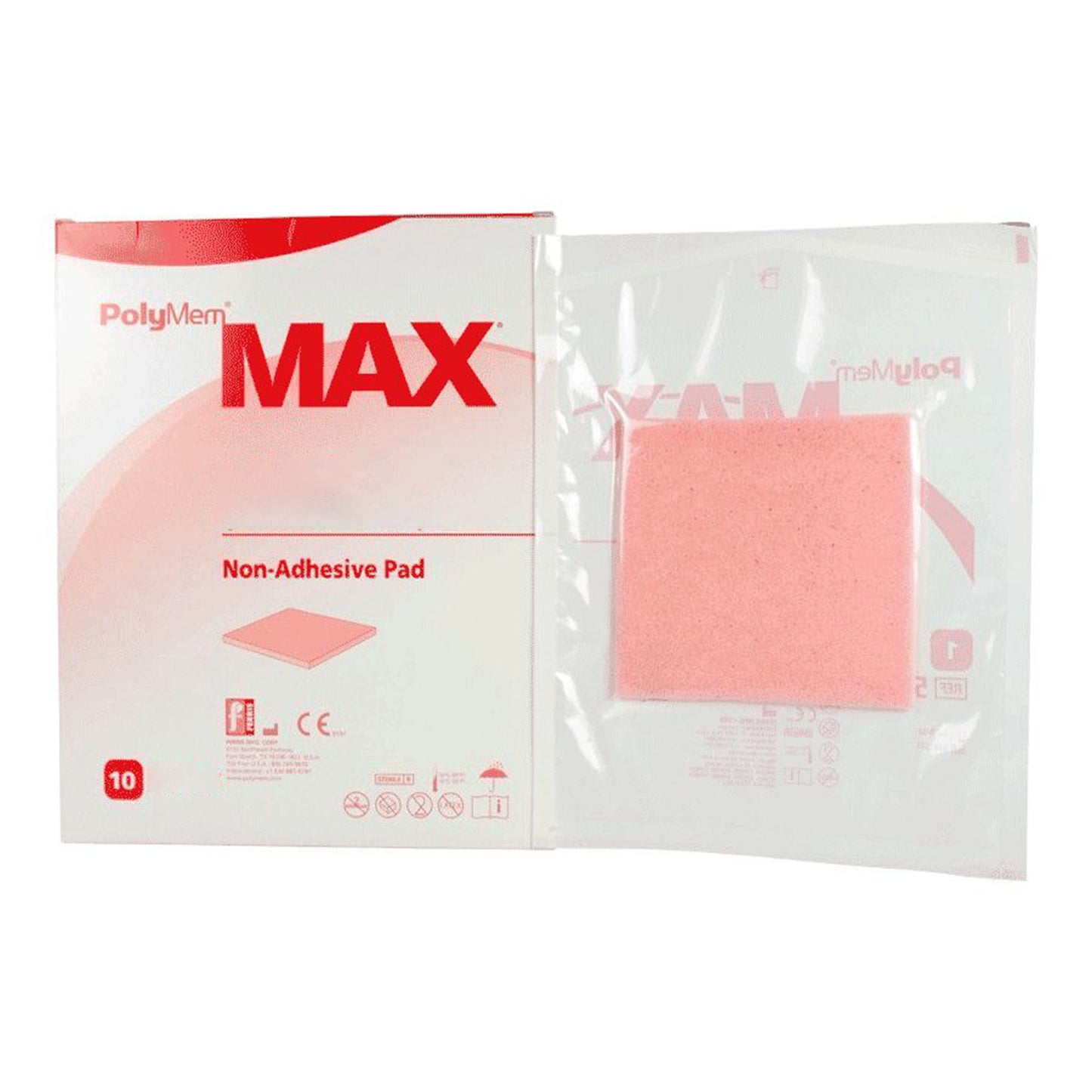 PolyMem® Max® Foam Dressing 3 X 3 Inch Without Border Film Backing Nonadhesive Square Sterile (1157150_EA)