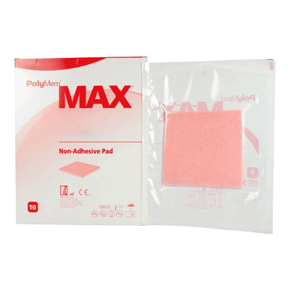 PolyMem® Max® Foam Dressing 3 X 3 Inch Without Border Film Backing Nonadhesive Square Sterile (1157150_EA)