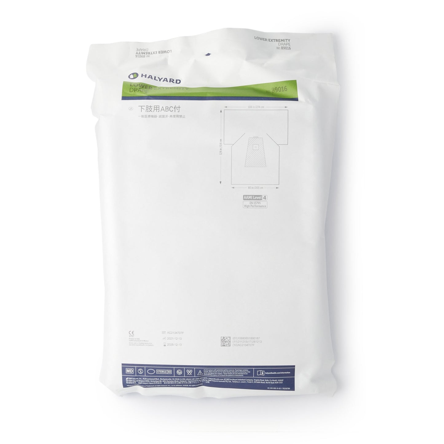 O&M Halyard Inc Orthopedic Drape Lower Extremity Drape 108 W X 80 W X 124 L Inch Sterile (347105_CS)