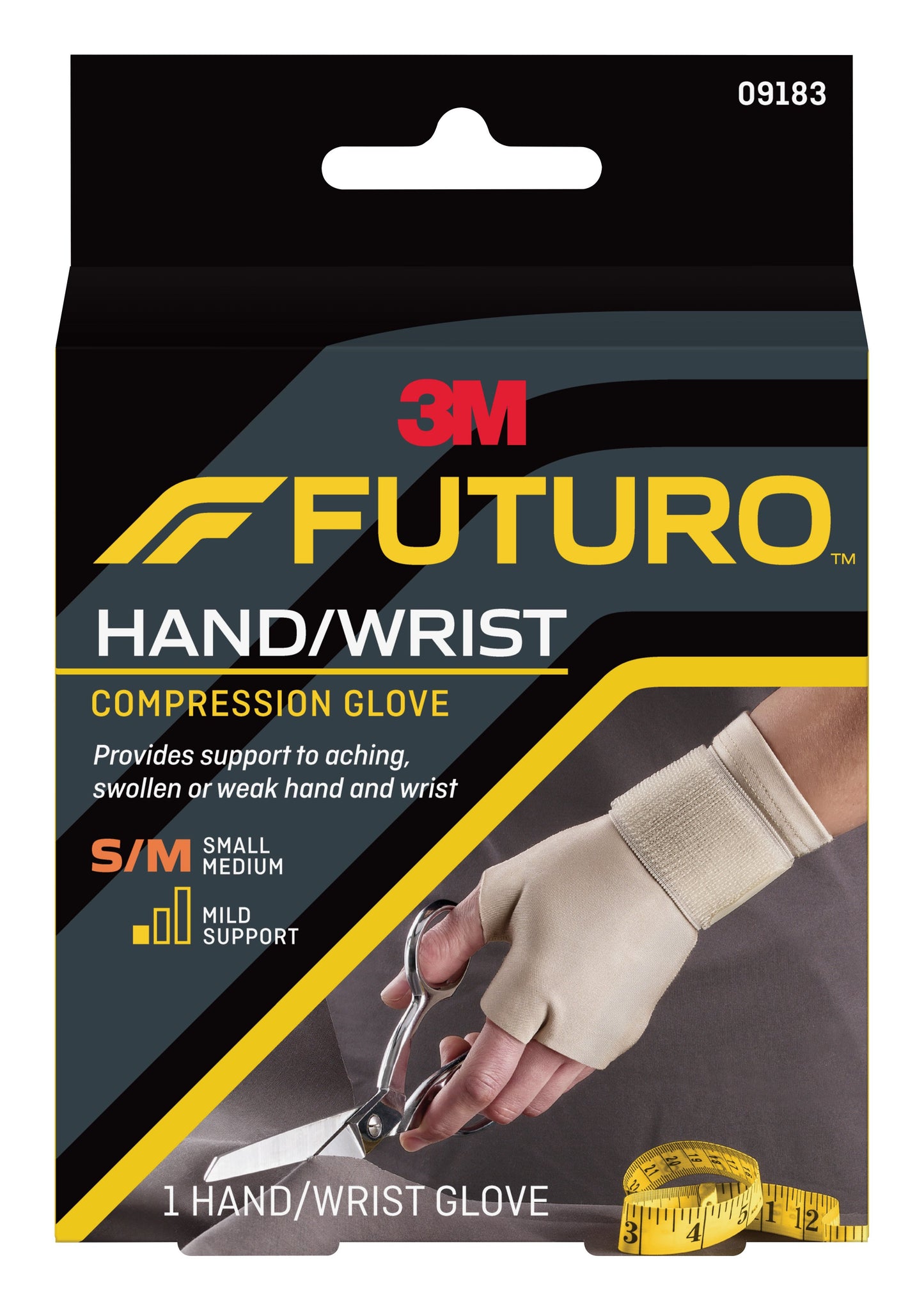 3M™ Futuro™ Support Glove Fingerless Small / Medium Over-the-Wrist Length Ambidextrous (971886_EA)