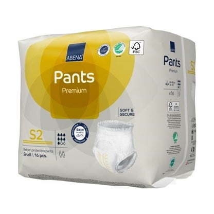 Abena® Premium Pants S2 Unisex Adult Absorbent Underwear Pull On with Tear Away Seams Small Disposable Heavy Absorbency (1218227_CS)