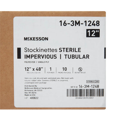 McKesson Surgical Stockinette Impervious / Tubular 12 W X 48 L Inch Sterile (460834_EA)