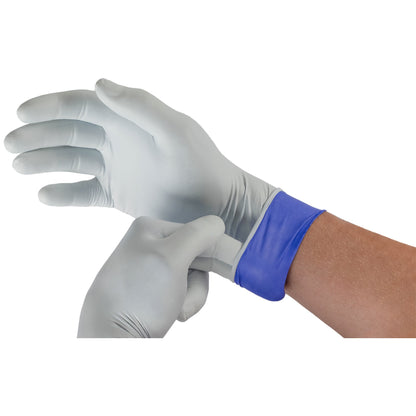LifeStar™ EC Exam Glove X-Large NonSterile Nitrile Extended Cuff Length Textured Fingertips White / Blue Fentanyl Tested (1088186_BX)
