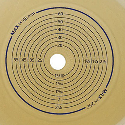 Sensura® Flex Ostomy Barrier Trim to Fit, Standard Wear Double Layer Adhesive 70 mm Flange Yellow Code System 3/8 to 2-3/4 Inch Opening (680750_BX)