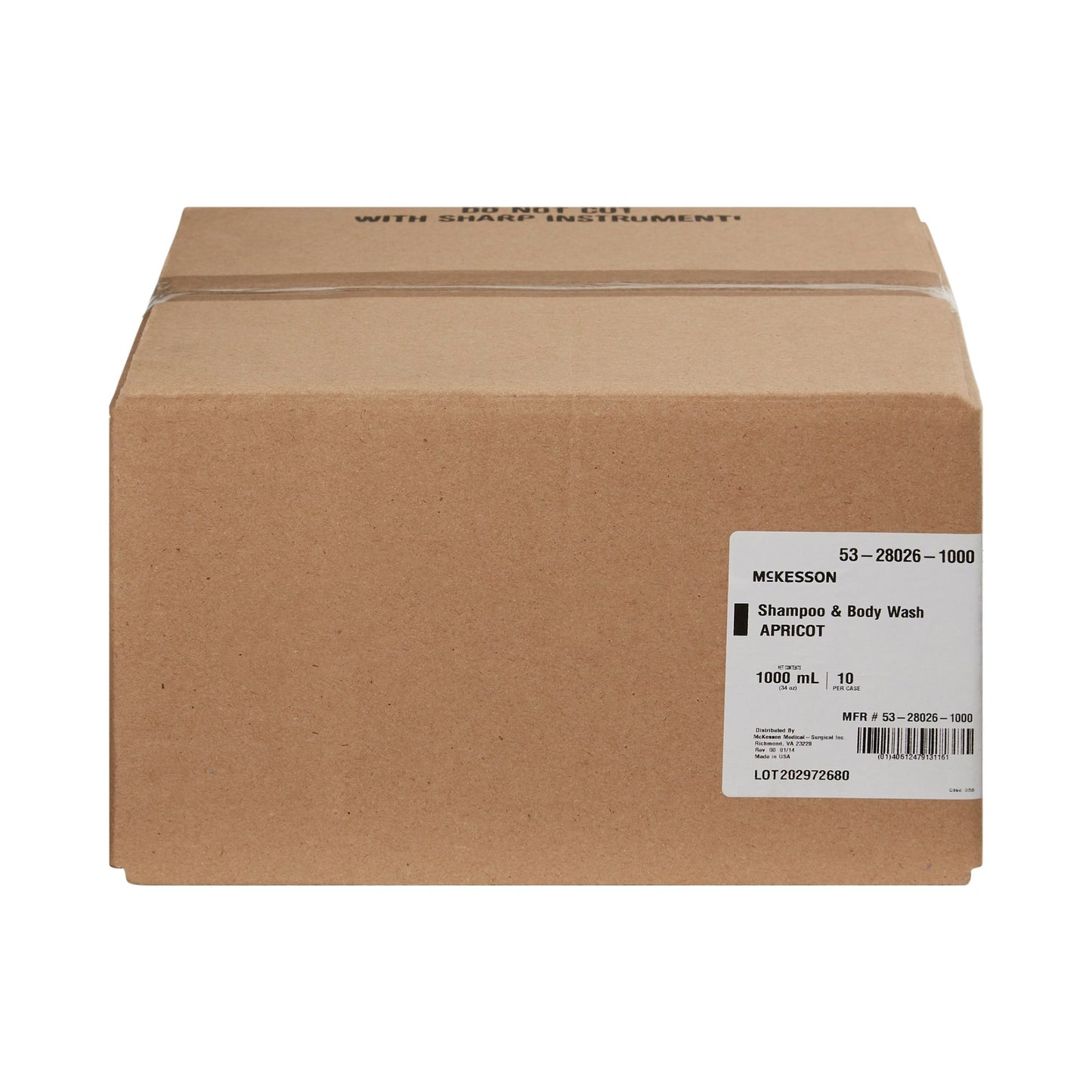 McKesson Shampoo and Body Wash 1,000 mL Dispenser Refill Bag Apricot Scent (468269_EA)