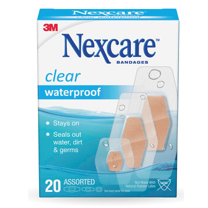 3M Nexcare™ Adhesive Strip 7/8 X 1-1/16 Inch / 1-1/4 X 2-1/2 Inch / 1-1/16 X 2-1/4 Inch Plastic Rectangle Sheer Sterile (723770_BX)