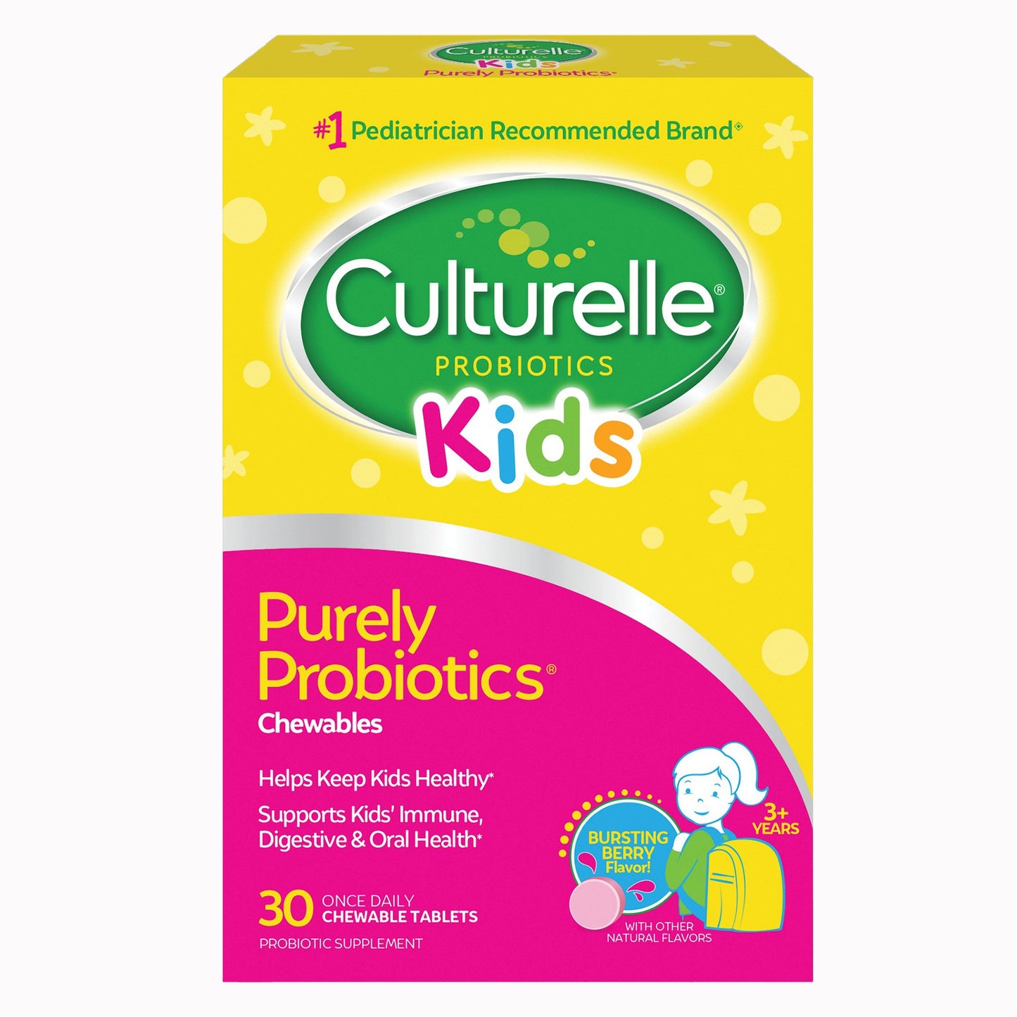 Culturelle® Pediatric Probiotic Dietary Supplement 30 per Box Chewable Tablet (1268948_BX)