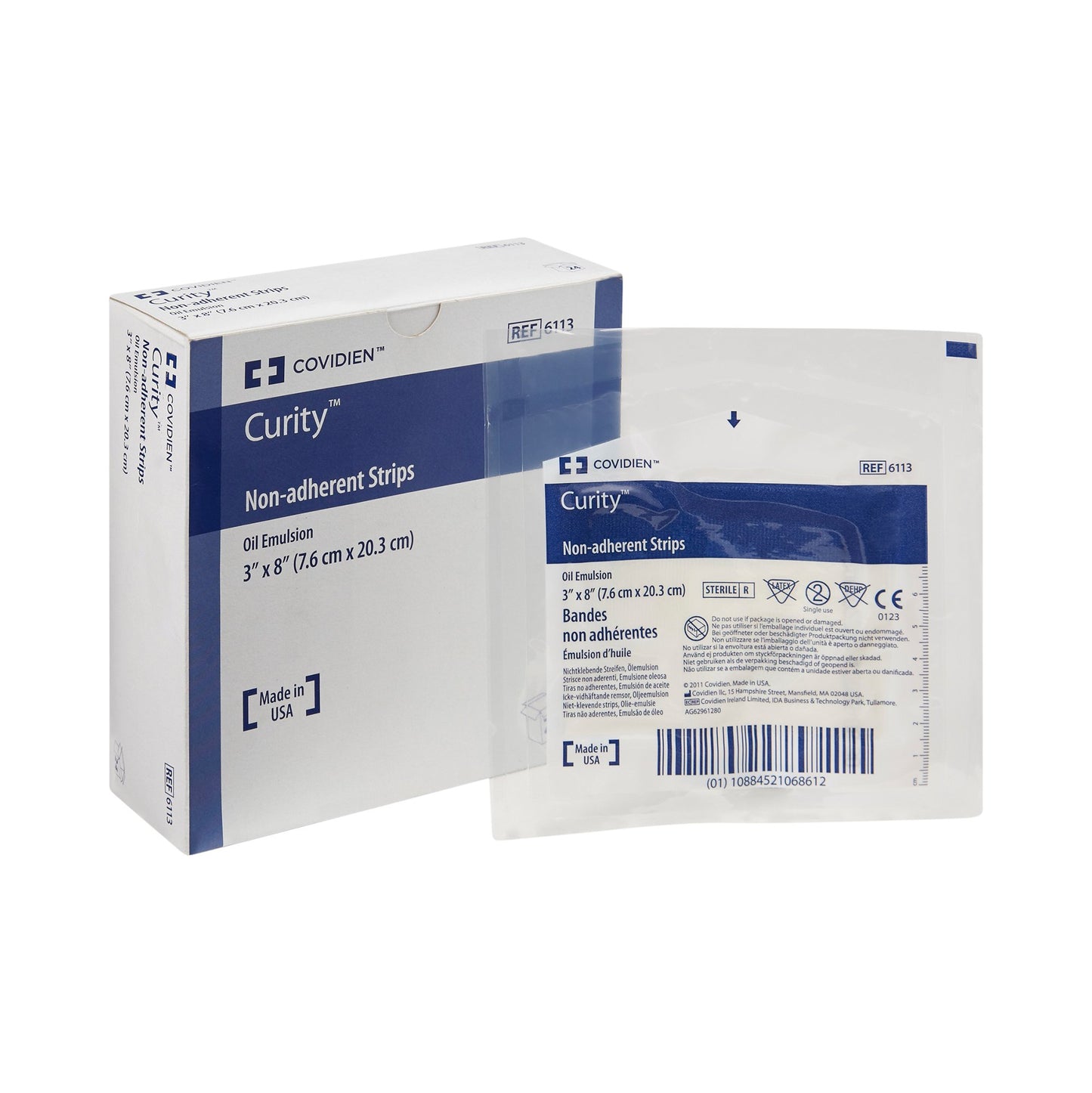 Curity™ Oil Emulsion Impregnated Dressing Rectangle 3 X 8 Inch Sterile (215607_CS)