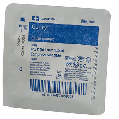 Curity™ Gauze Sponge 4 X 4 Inch 16-Ply Sterile 10 per Tray (1158693_CS)