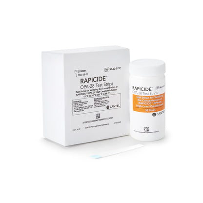 Rapicide™ OPA/28 OPA Concentration Indicator Pad 50 Test Strips Bottle Single Use (835024_CS)