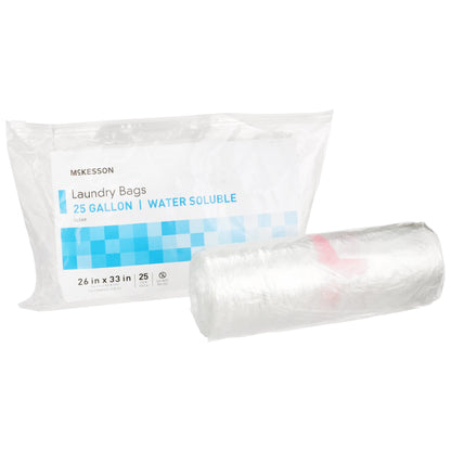 McKesson Hot Water Soluble Laundry Hamper Bag 20 to 25 gal. 26 X 33 Inch Disposable (1147893_CS)