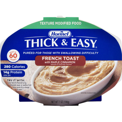 Thick & Easy® Purees Thickened Food 7 oz. Tray Maple Cinnamon French Toast Flavor Puree IDDSI Level 2 Mildly Thick (797230_CS)
