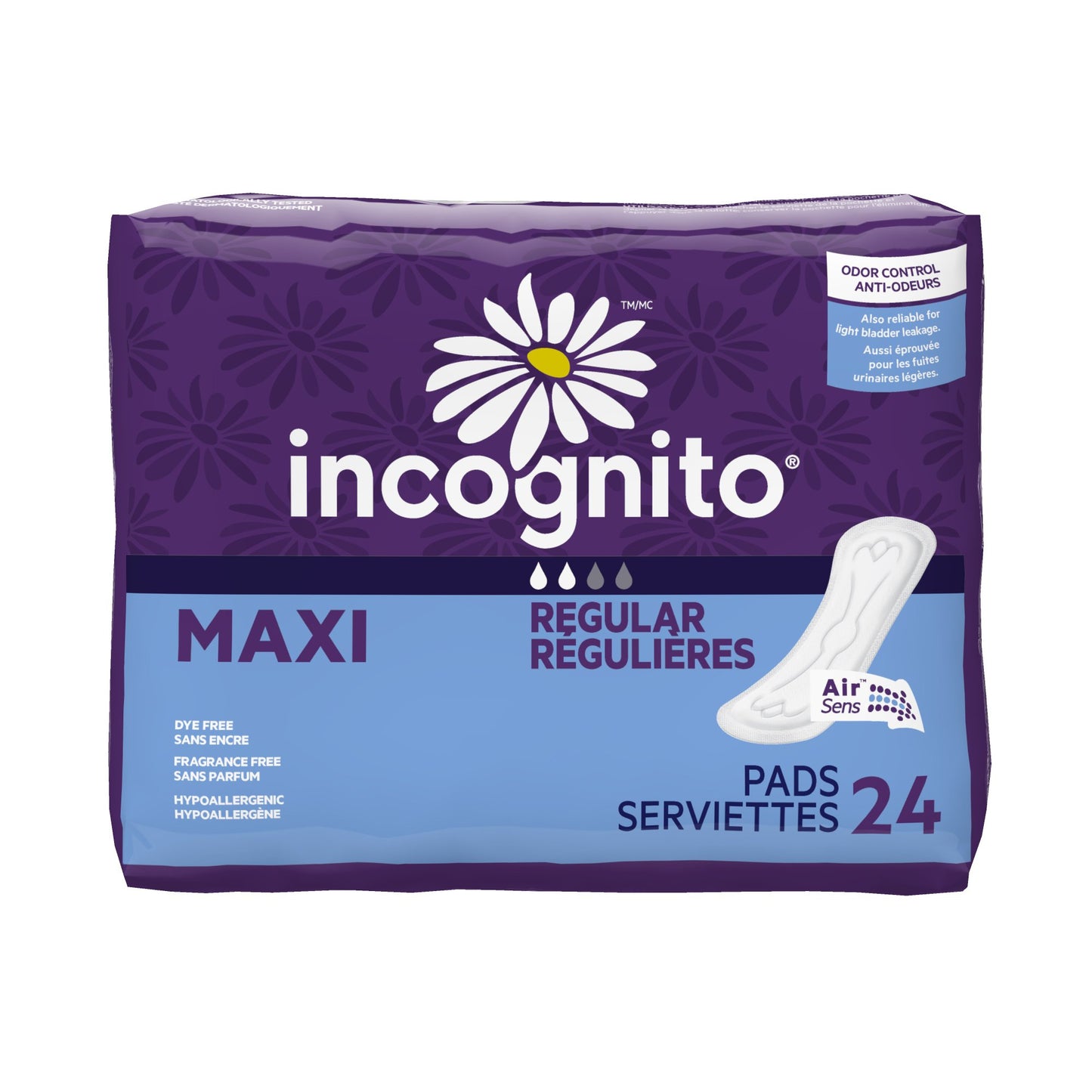 Incognito® Feminine Pad Maxi Regular Absorbency (1263220_PK)