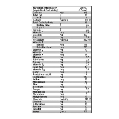 Compleat® Pediatric Peptide 1.0 Pediatric Tube Feeding Formula Vegetable / Fruit Medley Flavor 250 mL Reclosable Carton Liquid Plant Based (1228010_EA)