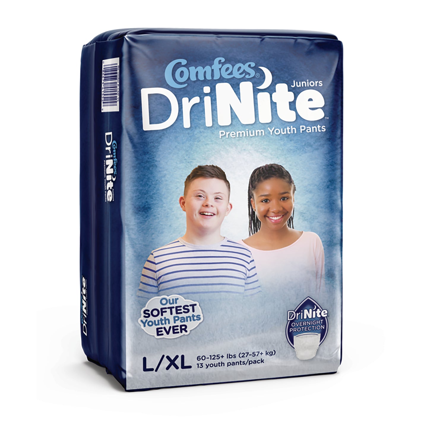 Comfees® DriNite® Juniors Unisex Youth Absorbent Underwear Pull On with Tear Away Seams Large / X-Large Disposable Heavy Absorbency (1150966_CS)
