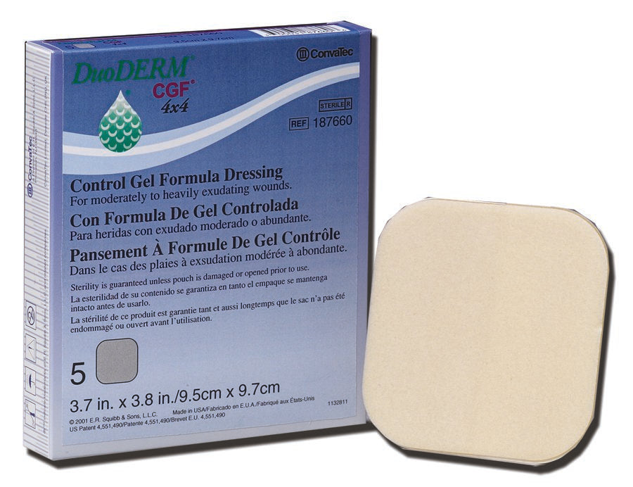 DuoDERM® CGF® Hydrocolloid Dressing Foam Backing 8 X 8 Inch Square Hydrocolloid (183400_BX)