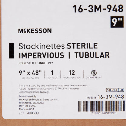 McKesson Surgical Stockinette Impervious / Tubular 9 W X 48 L Inch Sterile (460836_CS)