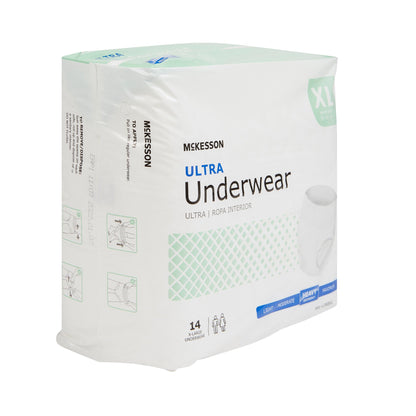 McKesson Ultra Unisex Adult Absorbent Underwear Pull On with Tear Away Seams X-Large Disposable Heavy Absorbency (724918_BG)