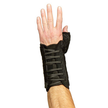 Titan Thumb™ Thumb Brace with Wrist Support Adult / Child Regular Adjustable Lacing Pulls Thumb / Wrist Black (512516_EA)