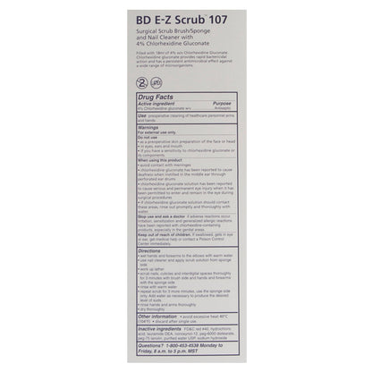 BD E-Z Scrub™ Impregnated Scrub Brush Polyethylene Bristles / Sponge Red (436489_BX)