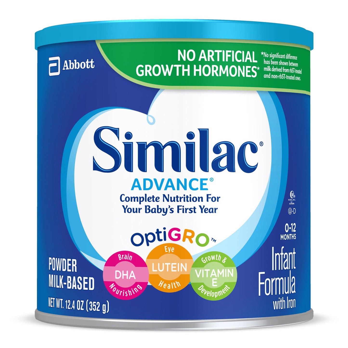 Similac® Advance® Infant Formula Unflavored 12.4 oz. Can Powder Iron (746696_CS)