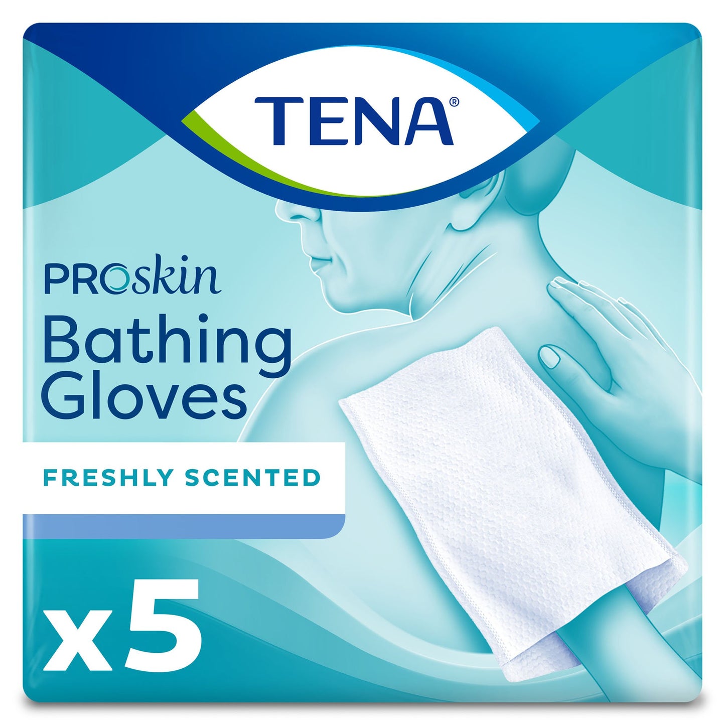 TENA® ProSkin™ Rinse-Free Bathing Glove Wipe Soft Pack Scented 5 Count (1205116_PK)
