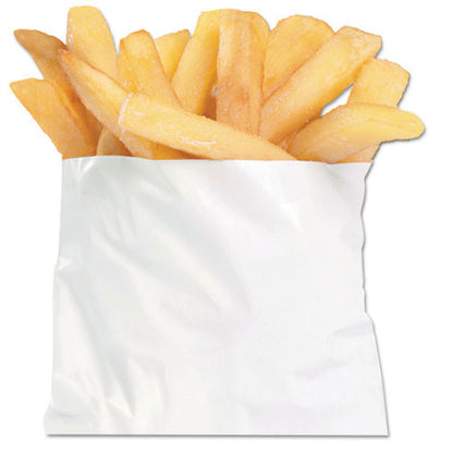 Bagcraft French Fry Bags, 4 1/2" X 4 1/2", White, 2000/carton (BGC450006)