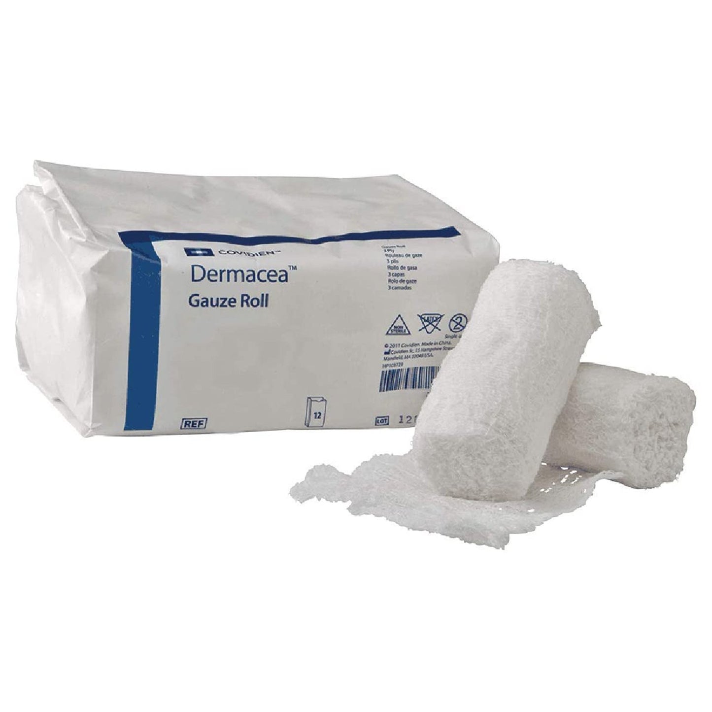 Dermacea™ Fluff Bandage Roll 3 Inch X 4-1/8 Yard 3-Ply NonSterile 12 per Pack (686745_CS)
