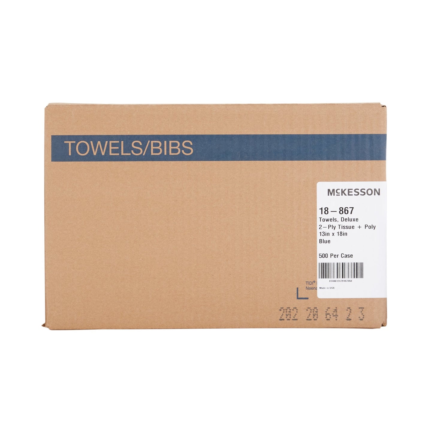 McKesson Procedure Towel 13 W X 18 L Inch Blue NonSterile (164752_CS)