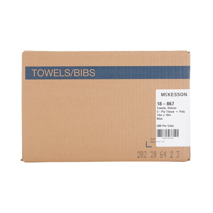 McKesson Procedure Towel 13 W X 18 L Inch Blue NonSterile (164752_CS)