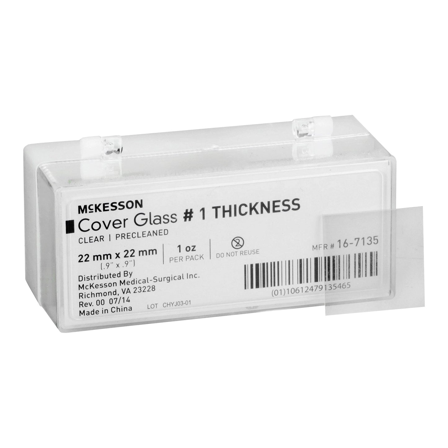 McKesson Cover Glass Square No. 1 Thickness 22 X 22 mm (483349_PK)