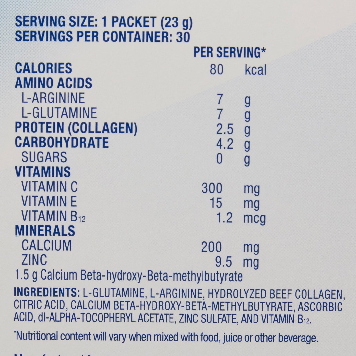 Juven® Oral Supplement Unflavored Powder 0.81 oz. Individual Packet (1067730_CS)