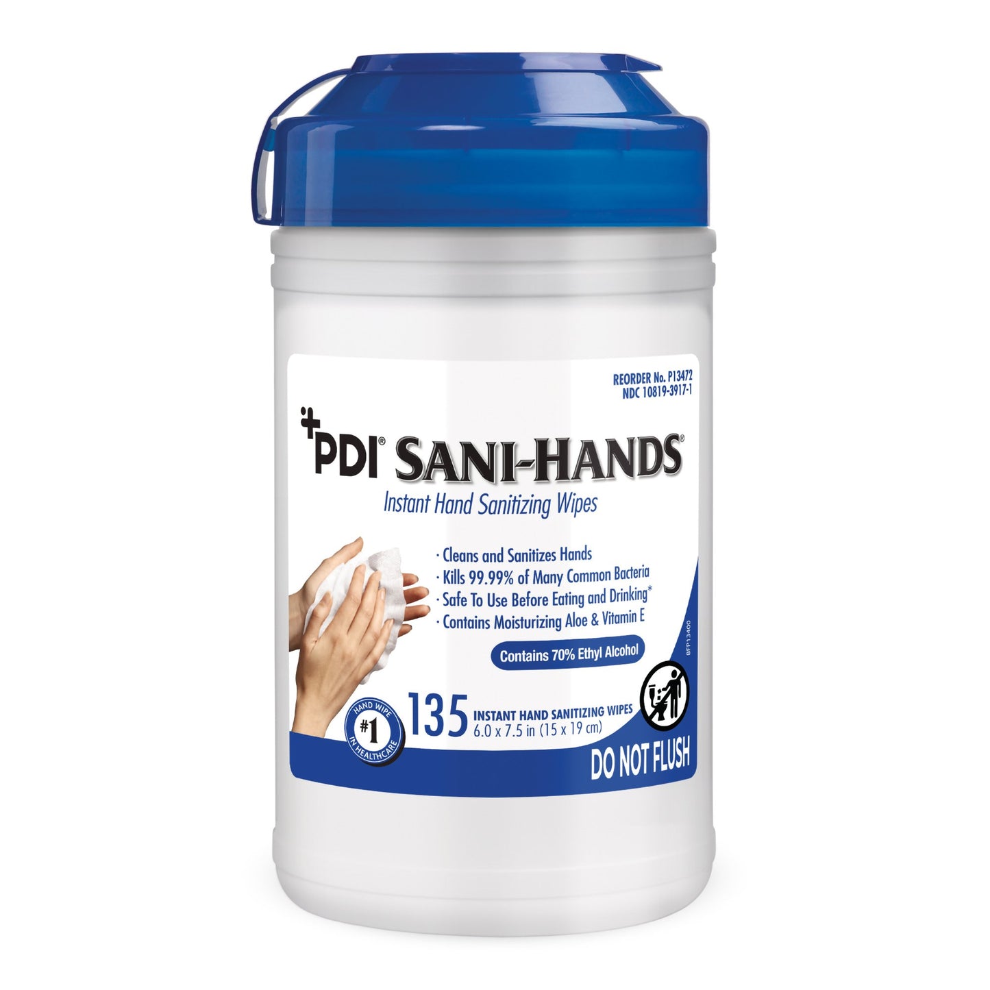 Sani-Hands® Hand Sanitizing Wipe 135 Count Ethyl Alcohol Wipe Canister (642391_CN)