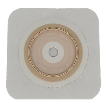 Safe N Simple Ostomy Barrier Trim to Fit, Extended Wear Adhesive Tape Collar 57 mm Flange Red Code System Up to 1-3/4 Inch Opening 5 X 5 Inch (1243999_BX)