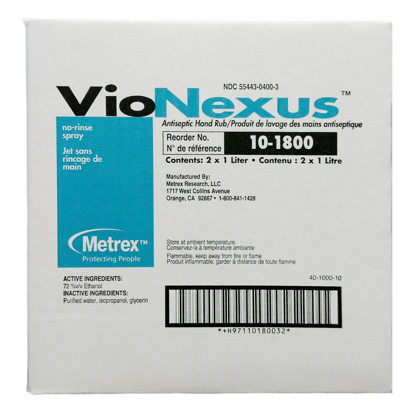 VioNexus™ Hand Sanitizer 1,000 mL Ethyl Alcohol Liquid Pump Bottle (769937_CS)