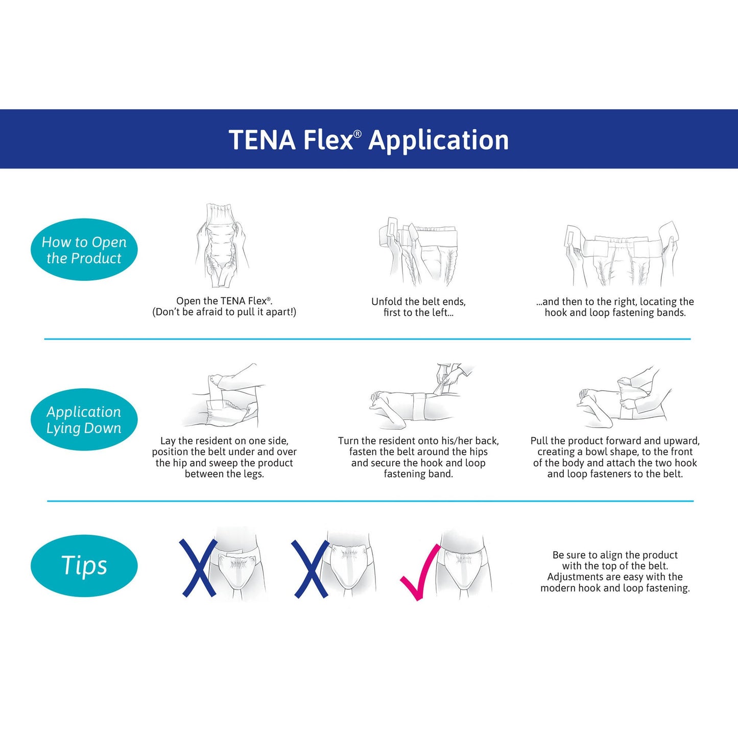 TENA® ProSkin™ Flex Super Unisex Adult Incontinence Belted Undergarment Size 20 Disposable Heavy Absorbency (718449_PK)