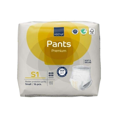 Abena® Premium Pants S1 Unisex Adult Absorbent Underwear Pull On with Tear Away Seams Small Disposable Heavy Absorbency (1218226_PK)