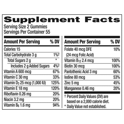 Centrum® Multivitamin Supplement Gummy 110 per Bottle Fruit Flavor (1230537_BT)