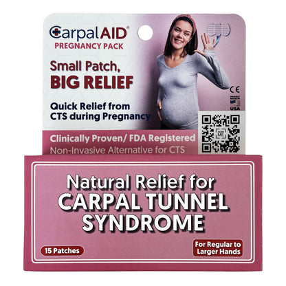 Carpal AID® Patch Pregnancy Hand-Based Carpal Tunnel Support Plastic Left or Right Hand Clear Large (1233609_CS)