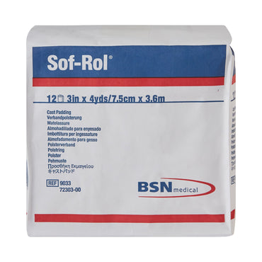 Sof-Rol® Cast Padding Undercast 3 Inch X 4 Yard Rayon NonSterile (4890_CS)
