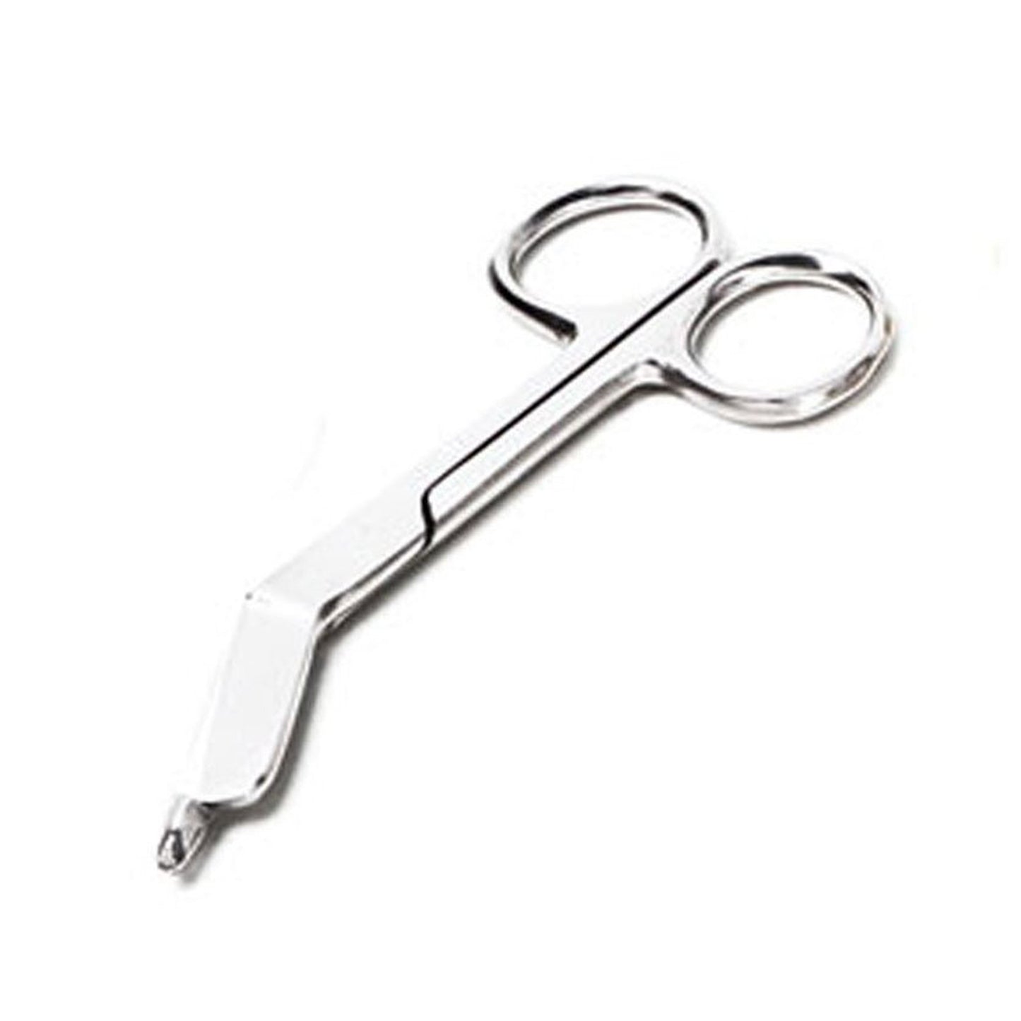 ADC® Bandage Scissors Lister 5-1/2 Inch Length Floor / Office Grade Pakistani Stainless Steel NonSterile Finger Ring Handle Angled Blunt Tip / Blunt Tip (256810_EA)