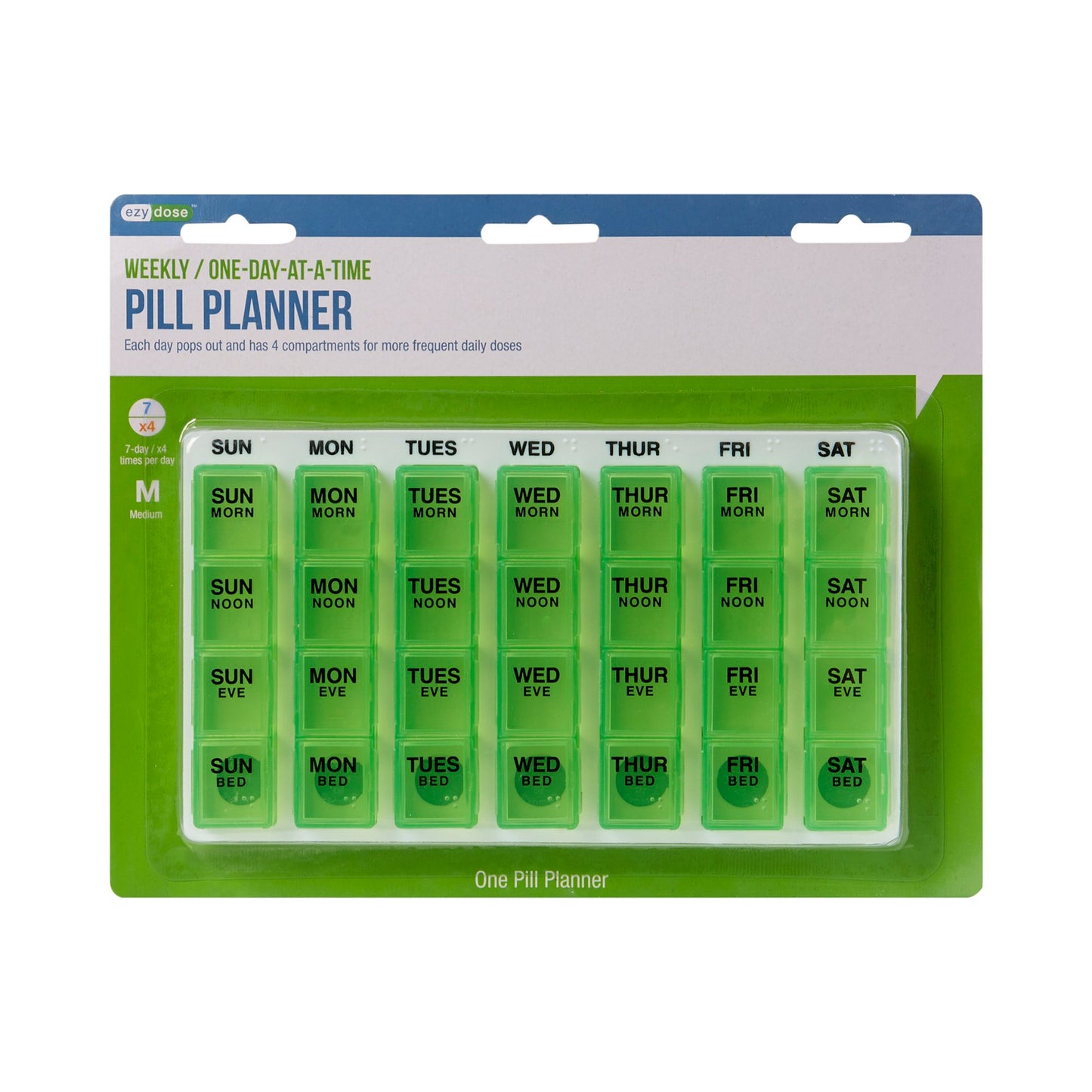 One-Day-At-A-Time® Pill Organizer Medium 7 Day 4 Dose (827103_EA)