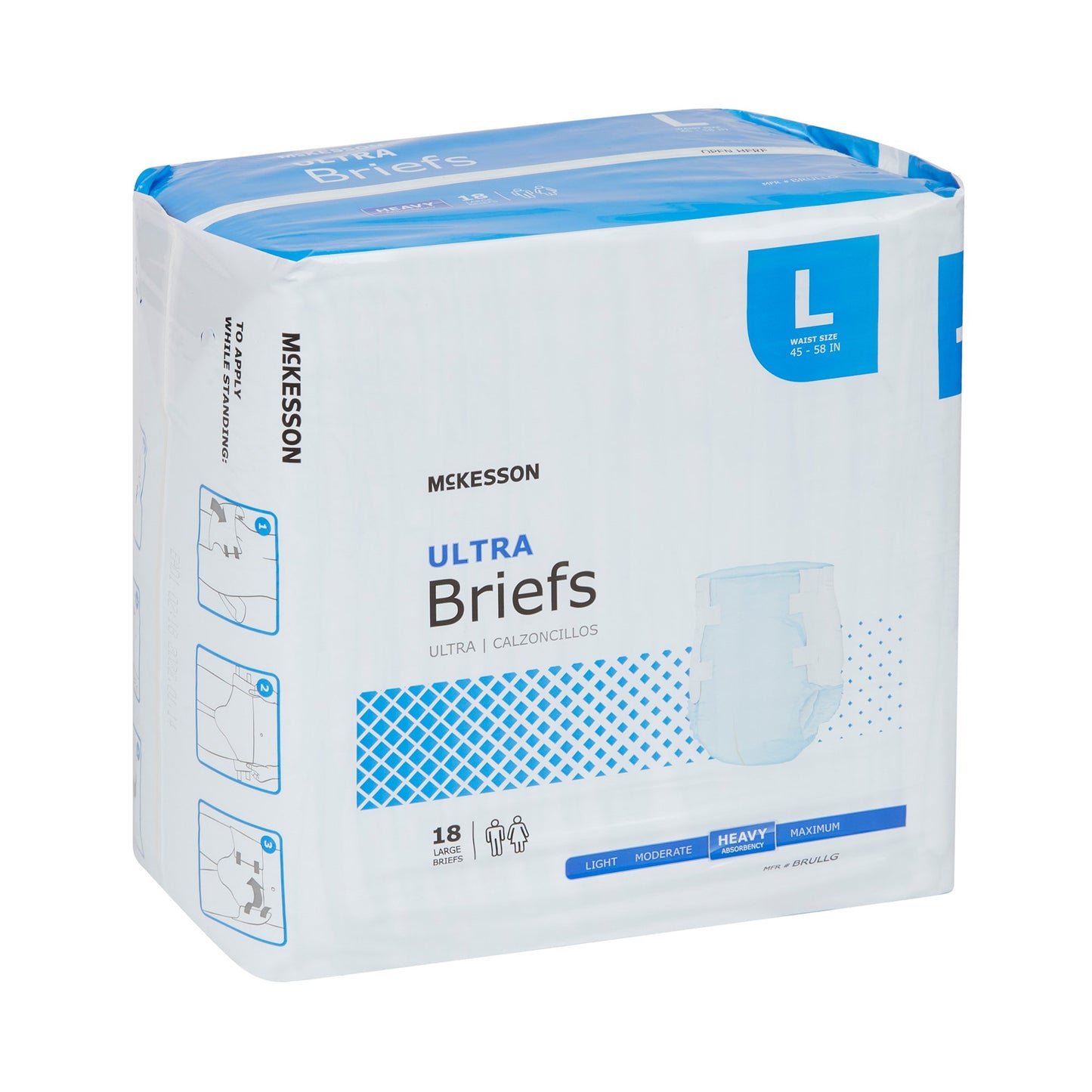 McKesson Ultra Unisex Adult Incontinence Brief Large Disposable Heavy Absorbency (800831_BG)